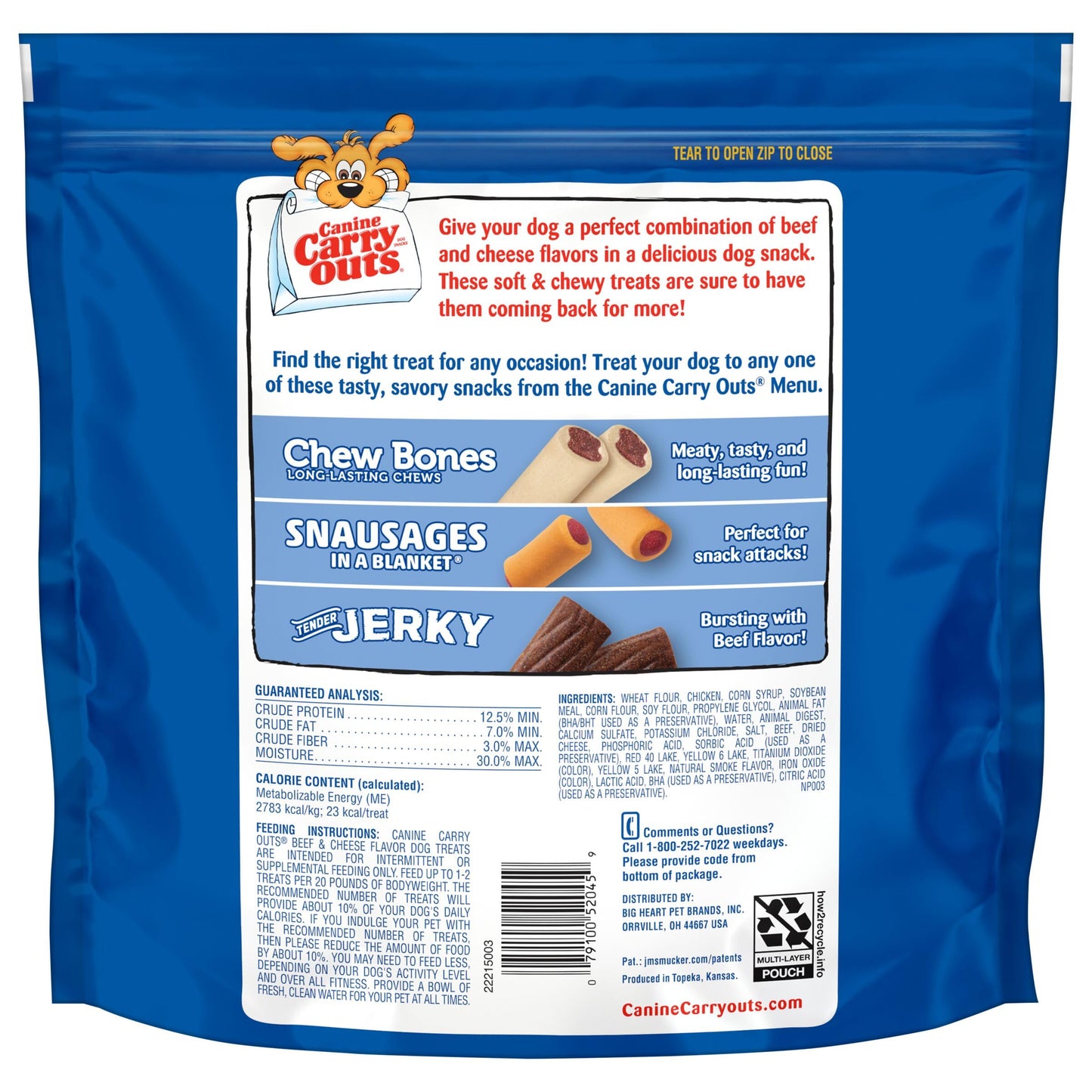 Canine Carry Outs Beef Flavor Dog Treats, 47 Ounce Bag