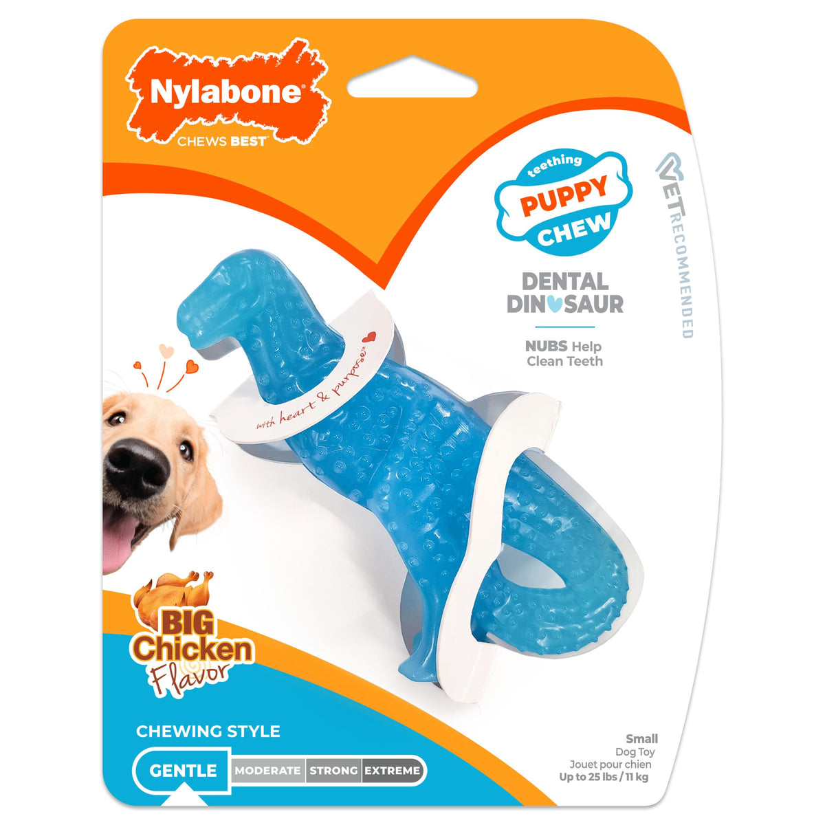 Nylabone New Puppy Starter Kit, Puppy Teething Toys, 3 Pack, Blue