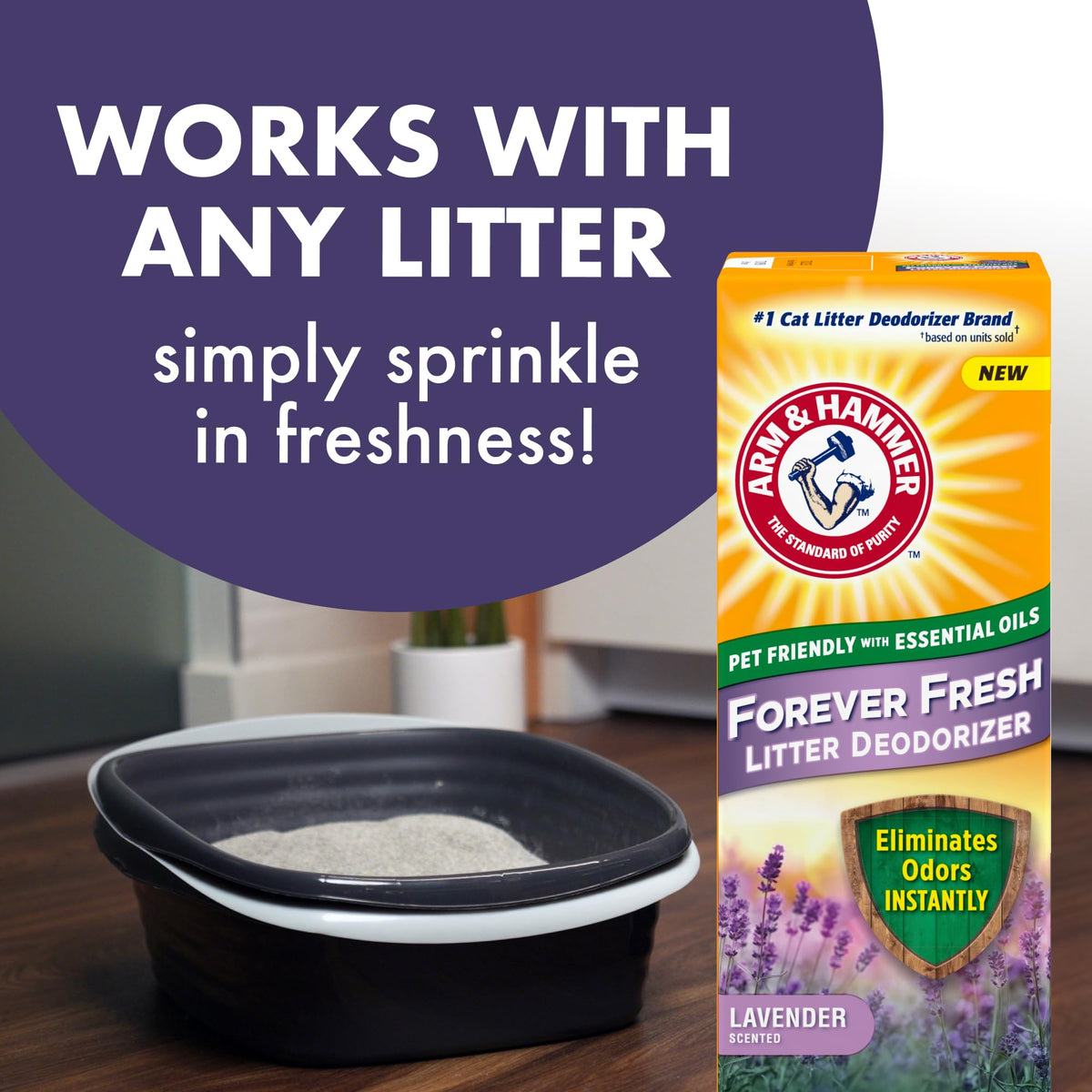 ARM & HAMMER Cat Litter Deodorizer Double Duty, 30 oz, 6 Pack
