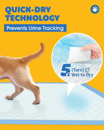 Powools Puppy Pads for Dogs, 34x28 in, 6-Layer Leakproof, 50-Pack