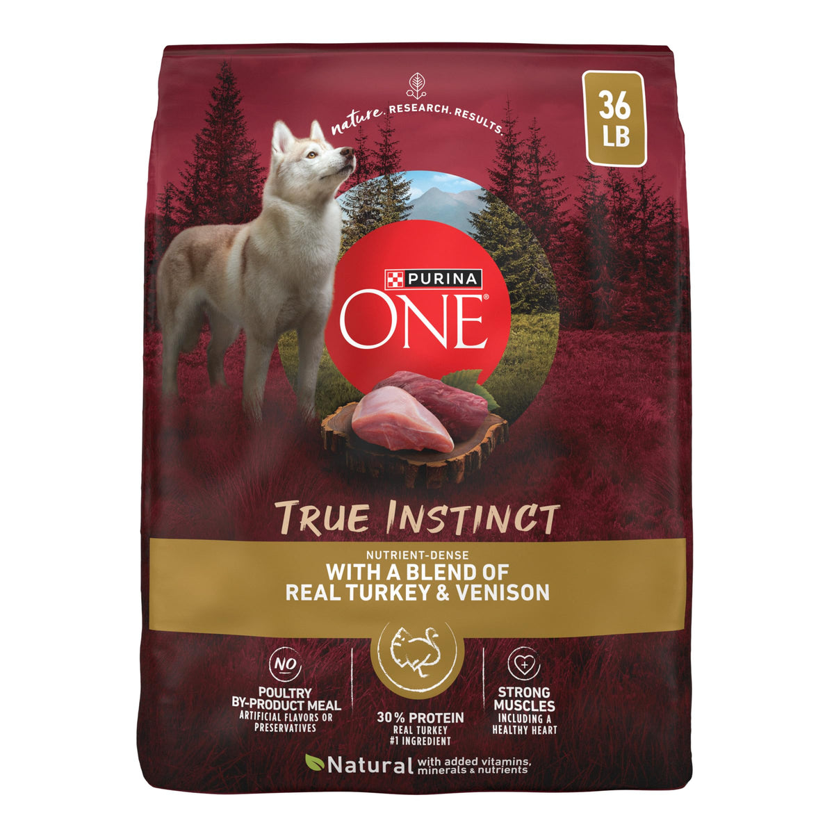Purina ONE True Instinct Dry Dog Food, Real Turkey & Venison, 7.4 lb Bag