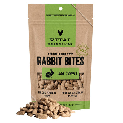 Vital Essentials Freeze Dried Dog Treats, Salmon Bites, 2.5 oz Bag