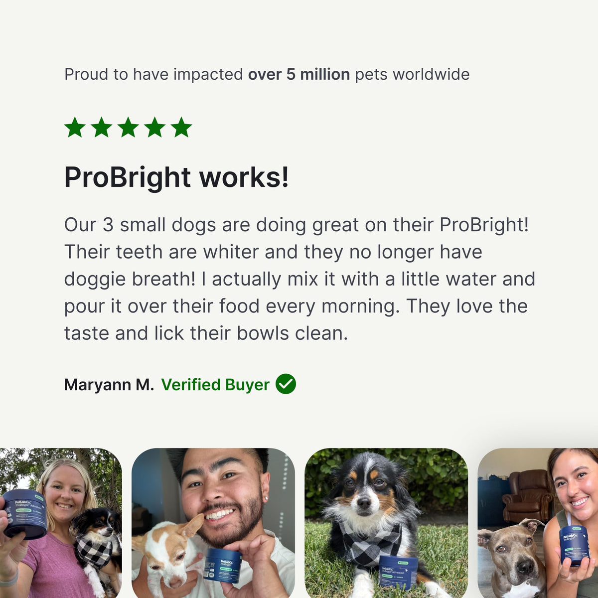 PetLab Co. ProBright Dental Powder for Extra Small Dogs
