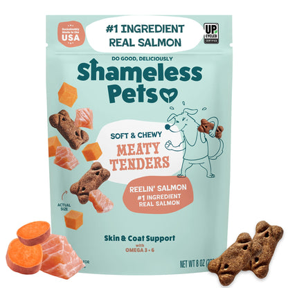 Shameless Pets Meaty Tenders Variety Pack, Soft Dog Treats, 8 Ounce (Pack of 6)