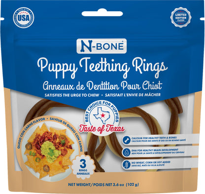 N-Bone Puppy Teething Rings, Chicken Flavor, Natural Puppy Teething Chews & Chew Treats, Helps Soothe Teething Gums, Calcium Enriched, 6 Rings