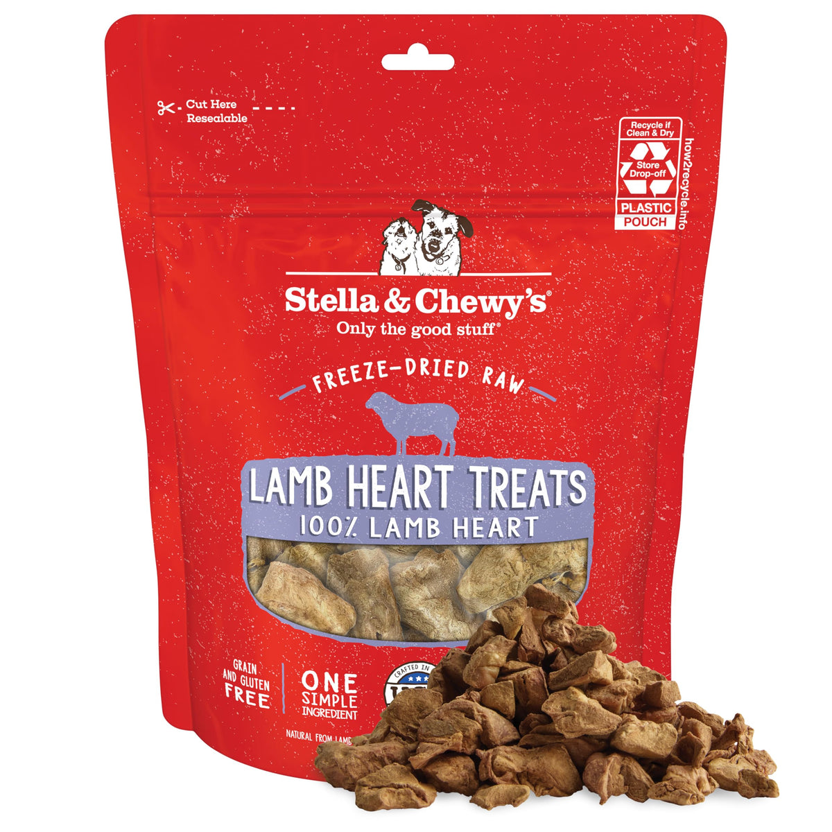 Stella & Chewy's Freeze-Dried Raw Chicken Breast Dog Treats - Single Ingredient, No Additives - Premium Training Treats - Perfect For Picky Eaters - 2.75oz Bag