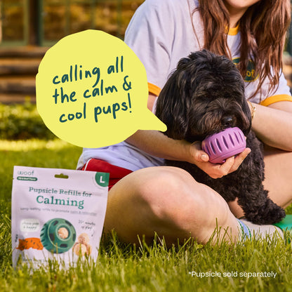 WOOF Pupsicle Refill Pops for Calming - Long-Lasting Refills for The Pupsicle Toy to Promote Calm - Calming Dog Treats - Magnesium for Dogs- XL Pops - 5 Count - 3 Pack