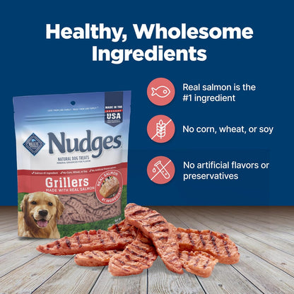 Blue Buffalo Nudges Grillers Salmon Dog Treats, 16 oz