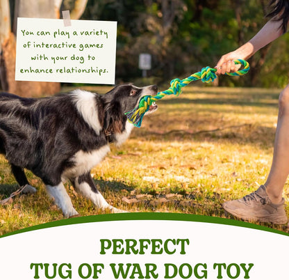 SHARLOVY Large Tough Chew Toys for Aggressive Chewers, 9 Pack Dog Rope Toys
