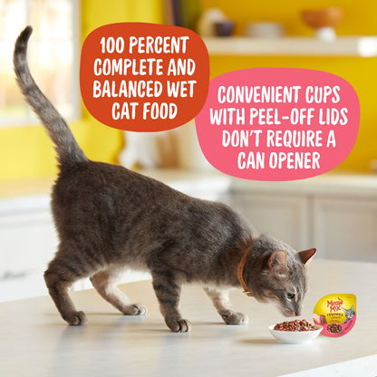 Meow Mix Poultry & Beef Favorites, Wet Food Variety Pack, 24 Cups