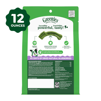 Greenies Teenie Natural Dental Dog Treats, Fresh Mint Flavor, 43 Count