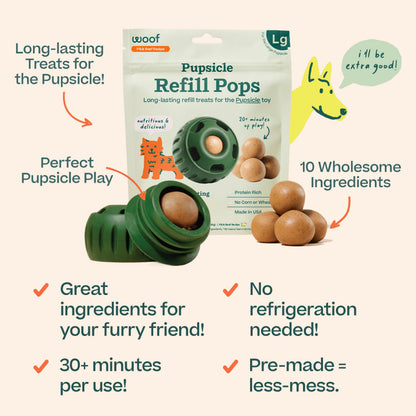 WOOF Pupsicle Birthday Refill Pops Dog Treats, Large