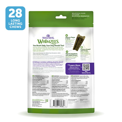 Wellness WHIMZEES Freshzees Natural Dog Dental Treat, Soft Chews, Freshens Breath, Extra-Small Size, 14.81 oz Bag, 56 Count
