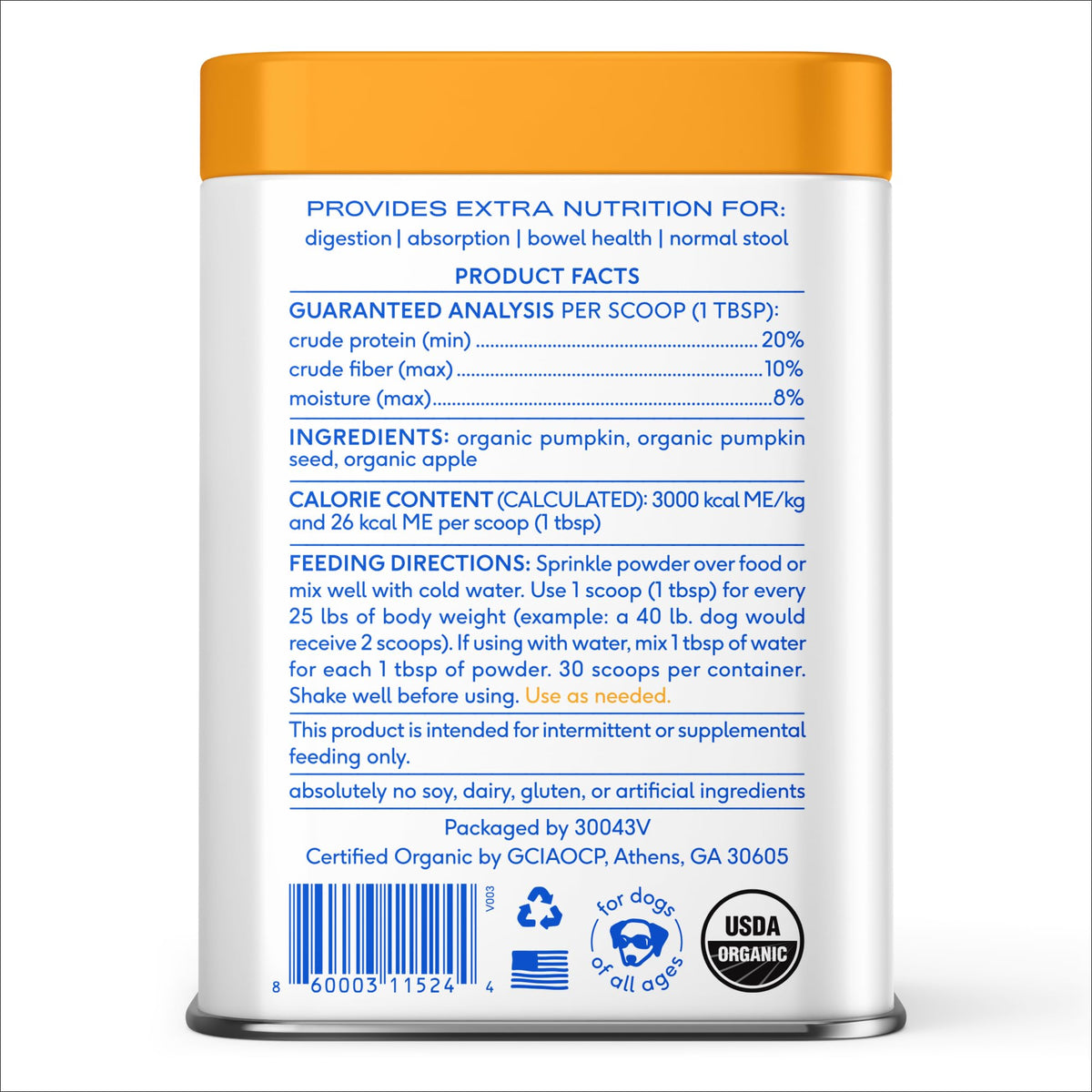 Native Pet GutWell Power Poop - Digestive Support & Fiber for Dogs - Promotes Healthy Stools, Supports Balanced Microbiome & Digestive Function - Triple-Biotic Blend & M-Fiber - 60 Scoops