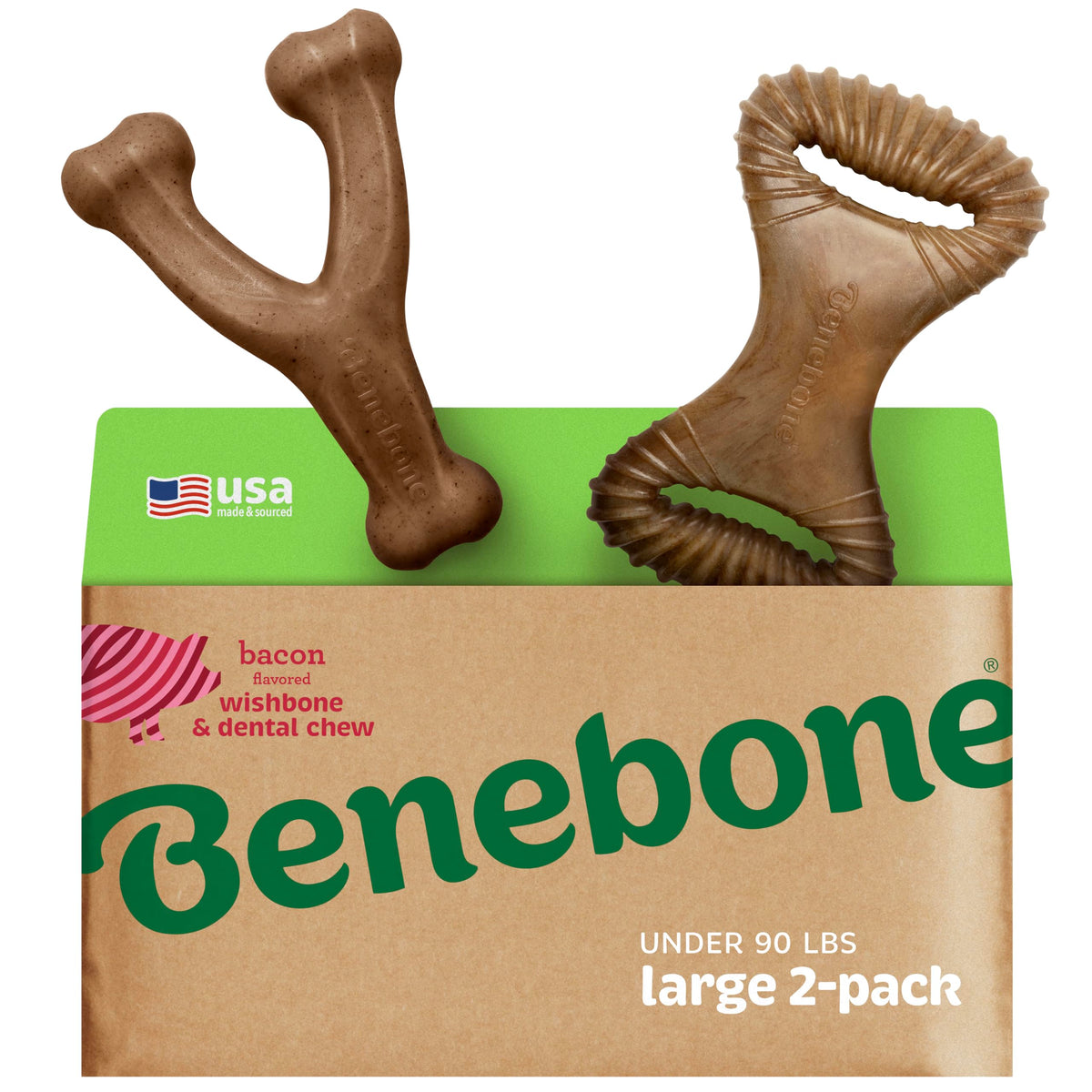 Benebone Medium 4-Pack Dog Toys for Aggressive Chewers – Under 60 lbs