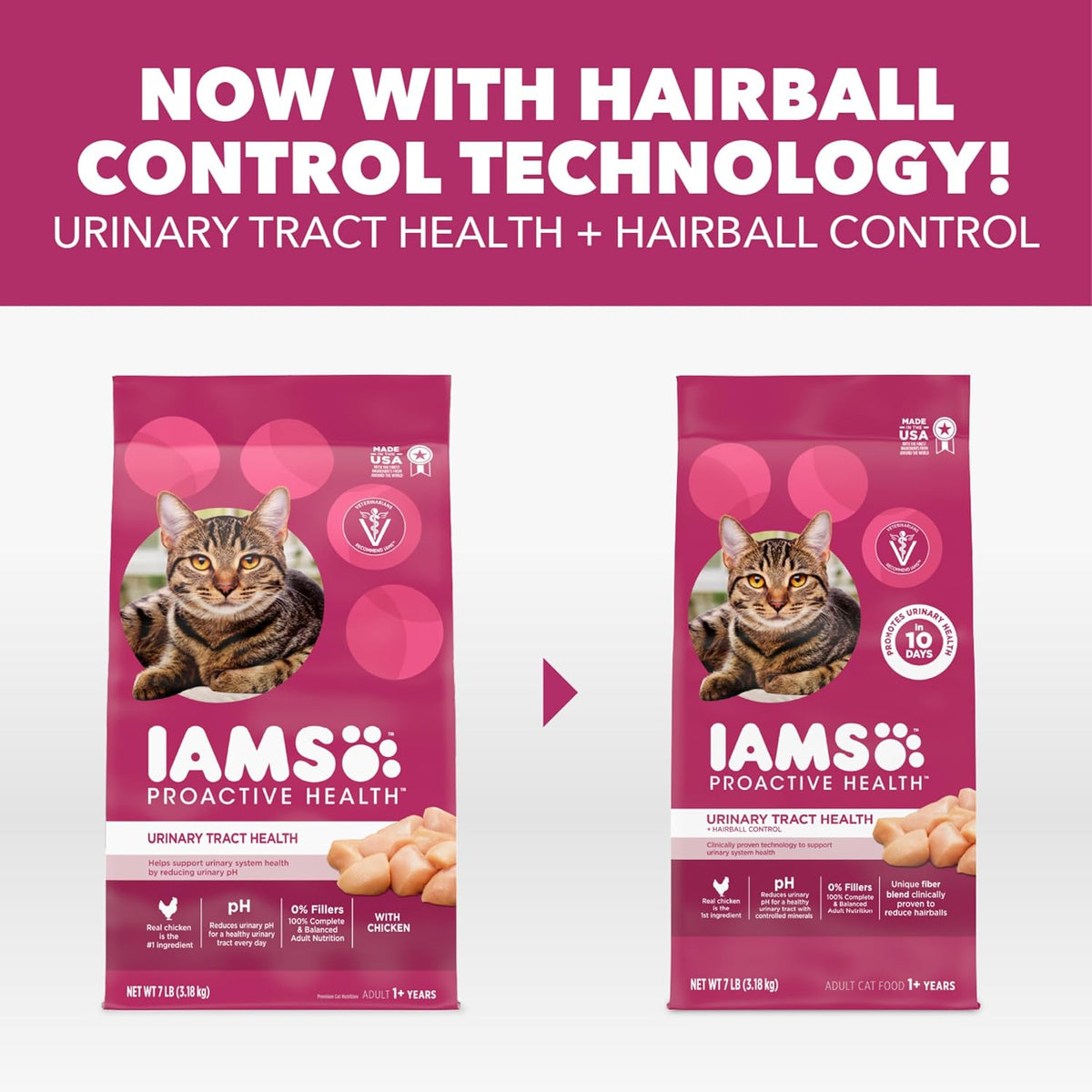 IAMS Proactive Health Urinary Tract Health Dry Cat Food, Chicken, 7 lb