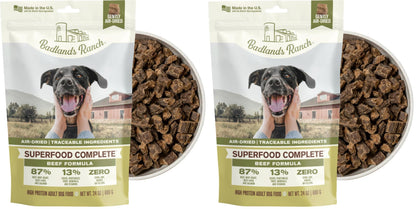 BADLANDS RANCH Air-Dried Chicken Dog Food, 87% Real Meat, 24 oz, 4-Pack