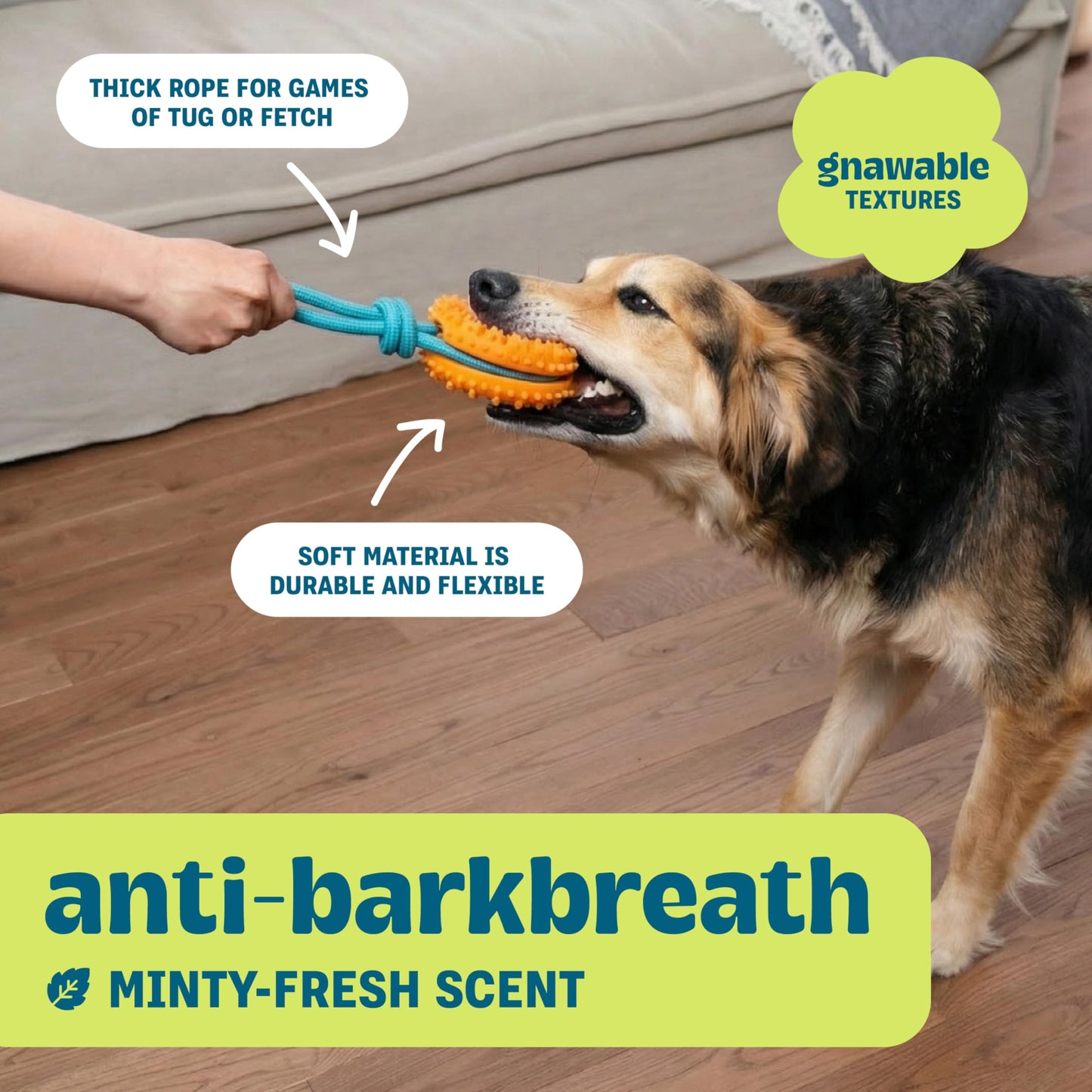 Cool Teething Stick Dental Dog Chew Toy, Soak & Freeze, 8.5"