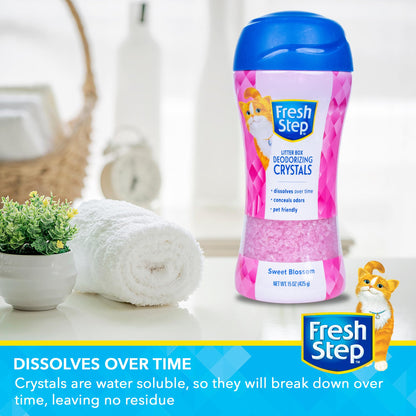Fresh Step Cat Litter Crystals Deodorizer, Fresh Scent, 15 Oz