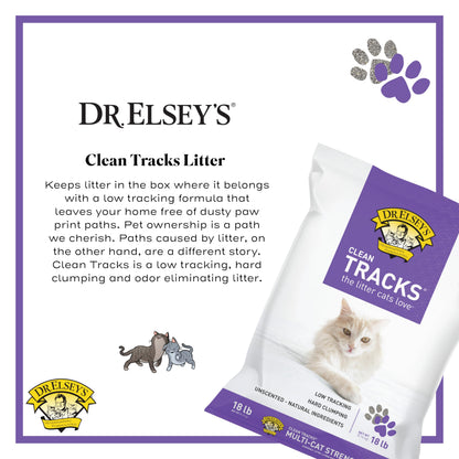 Dr. Elsey's Clean Tracks Clumping Clay Cat Litter, 20 lbs.