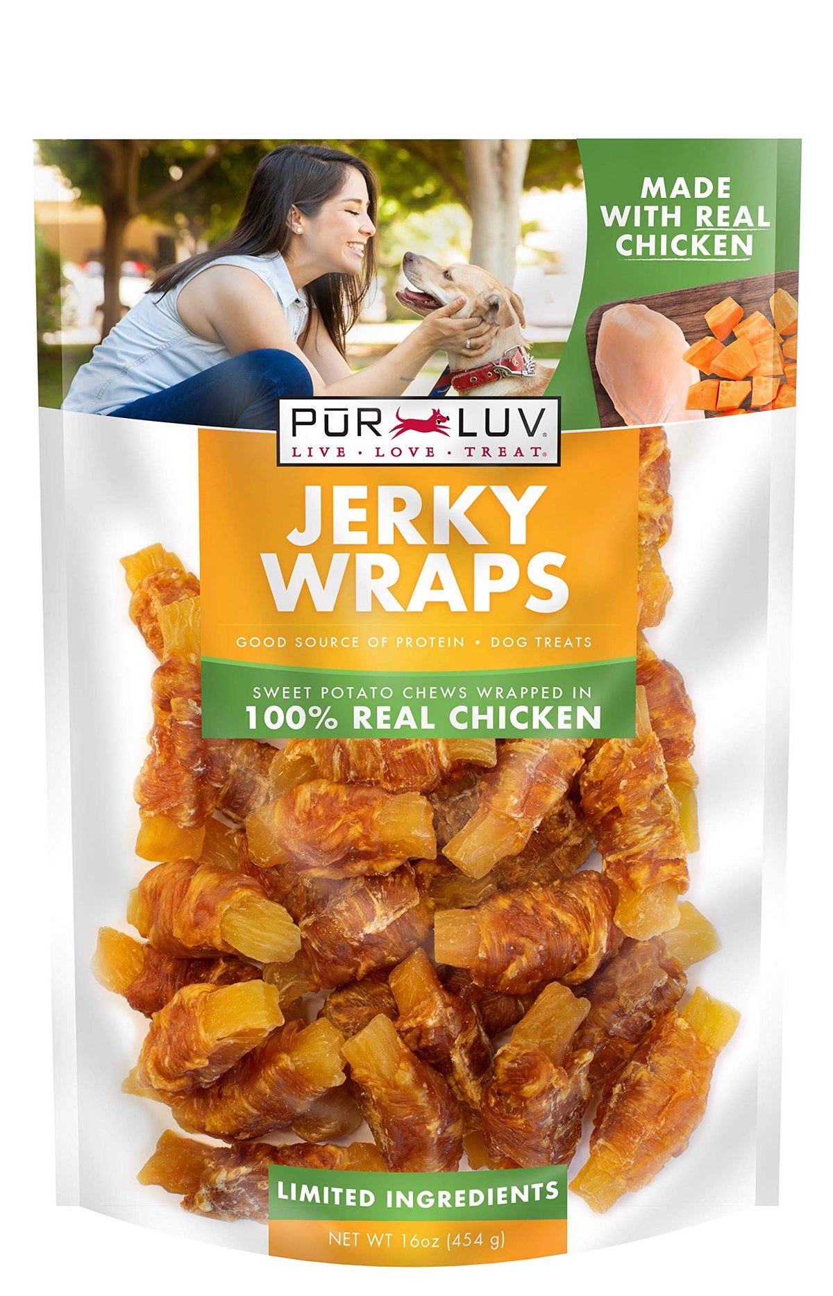 Pur Luv Dog Treats, K9 Kabobs Made with Real Chicken and Duck, 12 Ounces, Dog Snacks, Healthy, Easily Digestible, Long-Lasting, High Protein Treat, Satisfies Urge to Chew (Pack of 12)