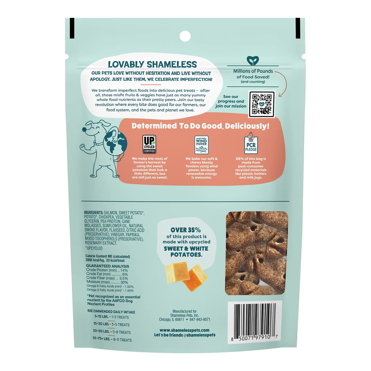 Shameless Pets Bacon Me Crazy Meaty Tenders, Soft Dog Treats, 8oz