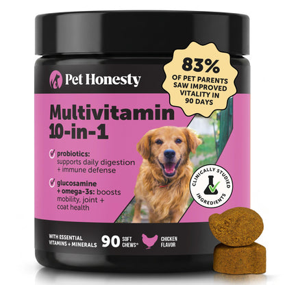 Pet Honesty Vet Recommended Puppy Multivitamin, 90 Ct, Duck