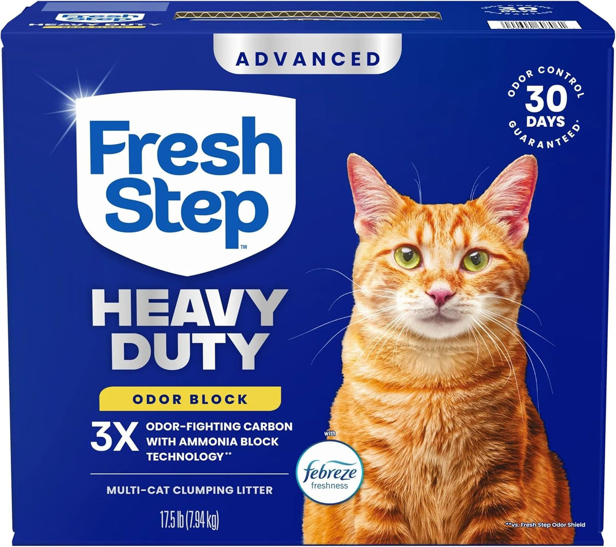 Fresh Step Advanced Heavy Duty Multi Cat Clumping Cat Litter, 17.5 lb.