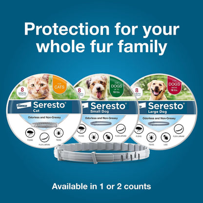 Seresto 8-Month Flea & Tick Collar for Large Dogs Over 18 lbs., 1ct