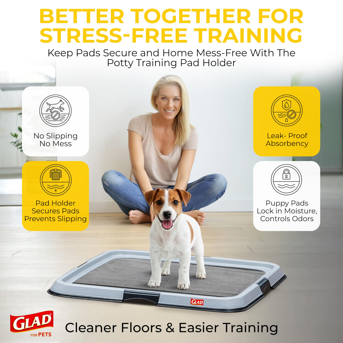Glad for Pets Activated Carbon Disposable Dog Training Pads, 100 Count