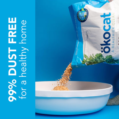 ökocat Low Tracking Natural Wood Clumping Cat Litter, Odor Control 14 Lbs