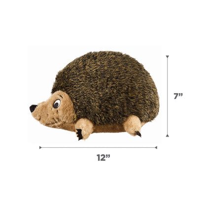 Outward Hound Hedgehogz Plush Dog Toy, Squeaks & Grunts, Medium, 9" x 6.5"