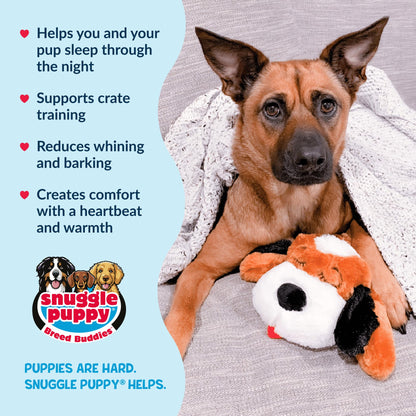 Snuggle Puppy Heartbeat Toy, Calming Comfort, Medium Breeds - Biscuit