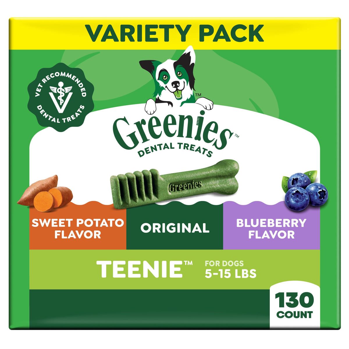 Greenies Teenie Natural Dental Dog Treats, Fresh Mint Flavor, 43 Count