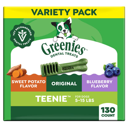 Greenies Teenie Natural Dental Dog Treats, Fresh Mint Flavor, 43 Count