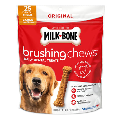 Milk-Bone Brushing Chews, Mini, Original Flavor, 90 Dental Treats