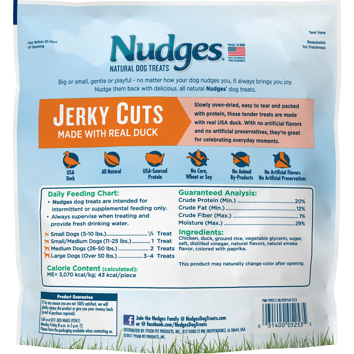 Blue Buffalo Nudges Jerky Cuts Chicken & Duck Dog Treats, 16 oz