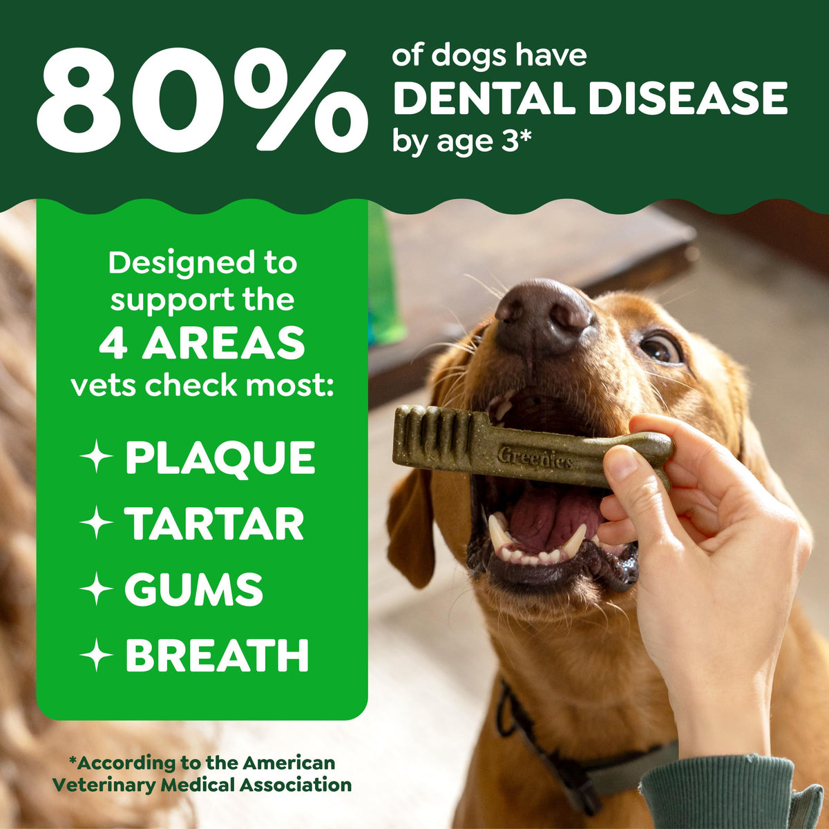 Greenies Petite Natural Dental Dog Treats, Original Flavor, 30 Count