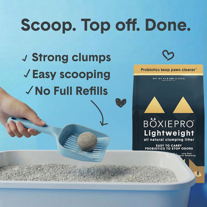 Boxie Probiotic Natural Lightweight Cat Litter 40+ Day Odor Control 11.5 lb