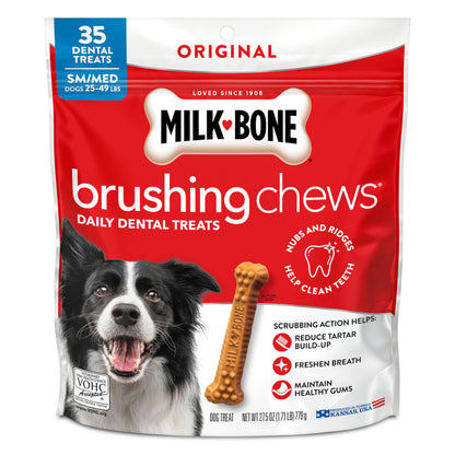 Milk-Bone Brushing Chews, Mini, Original Flavor, 90 Dental Treats