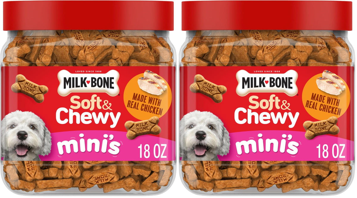 Milk-Bone Soft & Chewy Dog Treats, 25 Oz. Canister