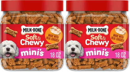 Milk-Bone Soft & Chewy Dog Treats, 25 Oz. Canister