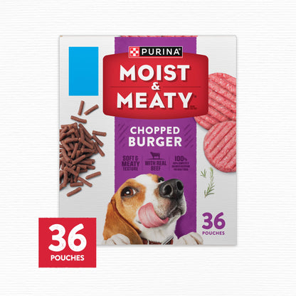 Purina Moist & Meaty Soft Dog Food Pouches, 36 ct