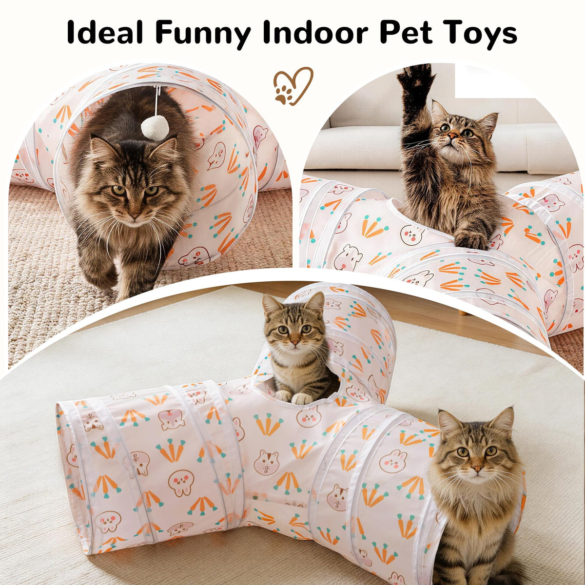 Tempcore Pet Tunnel Tube Cat Toys, Cat Tunnels for Indoor Cats