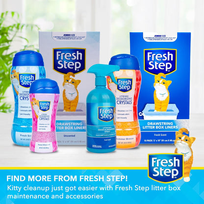 Fresh Step Cat Litter Crystals Deodorizer, Summer Breeze Scent, 30 Oz