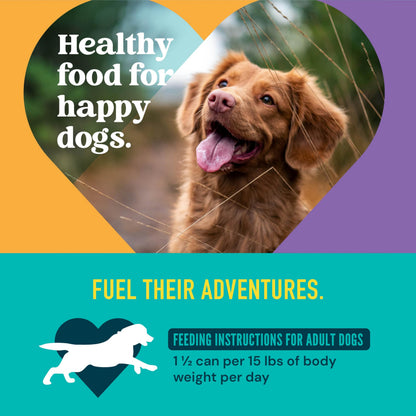 A Strong Heart Chopped Dog Food, Real Beef Dinner, 13.2oz Cans, 12pk