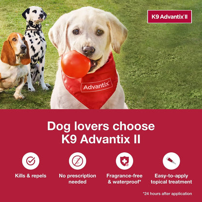 K9 Advantix II Flea & Tick Topical for Extra Large Dogs Over 55 lbs., 6ct