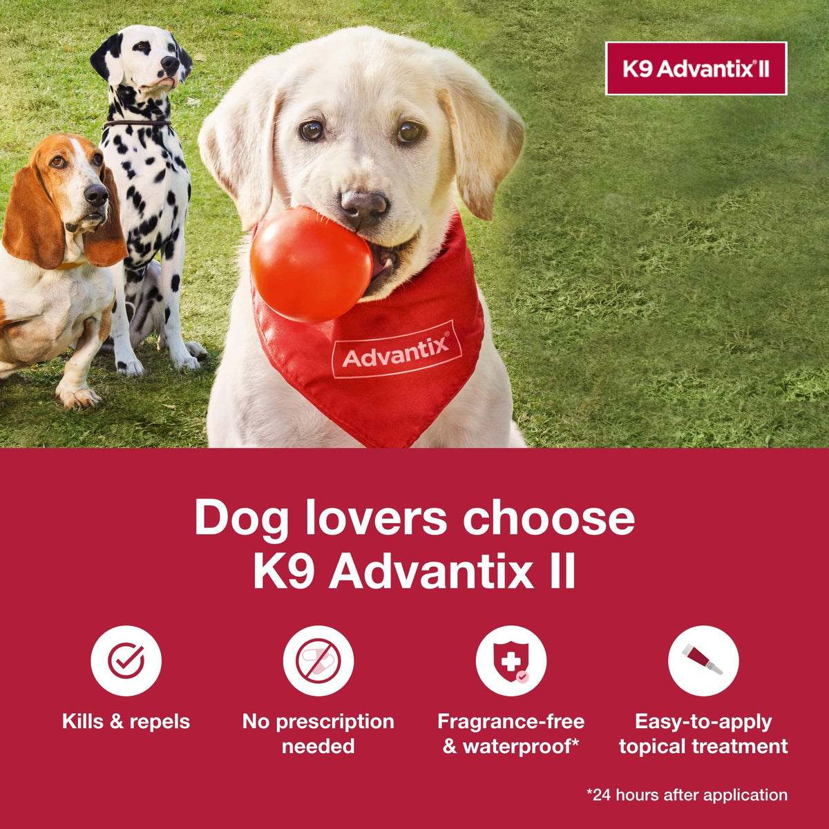 K9 Advantix II Flea & Tick Topical for Extra Large Dogs Over 55 lbs., 6ct