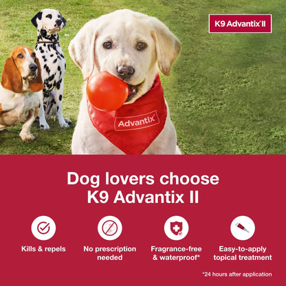 K9 Advantix II Flea & Tick Topical for Extra Large Dogs Over 55 lbs., 6ct