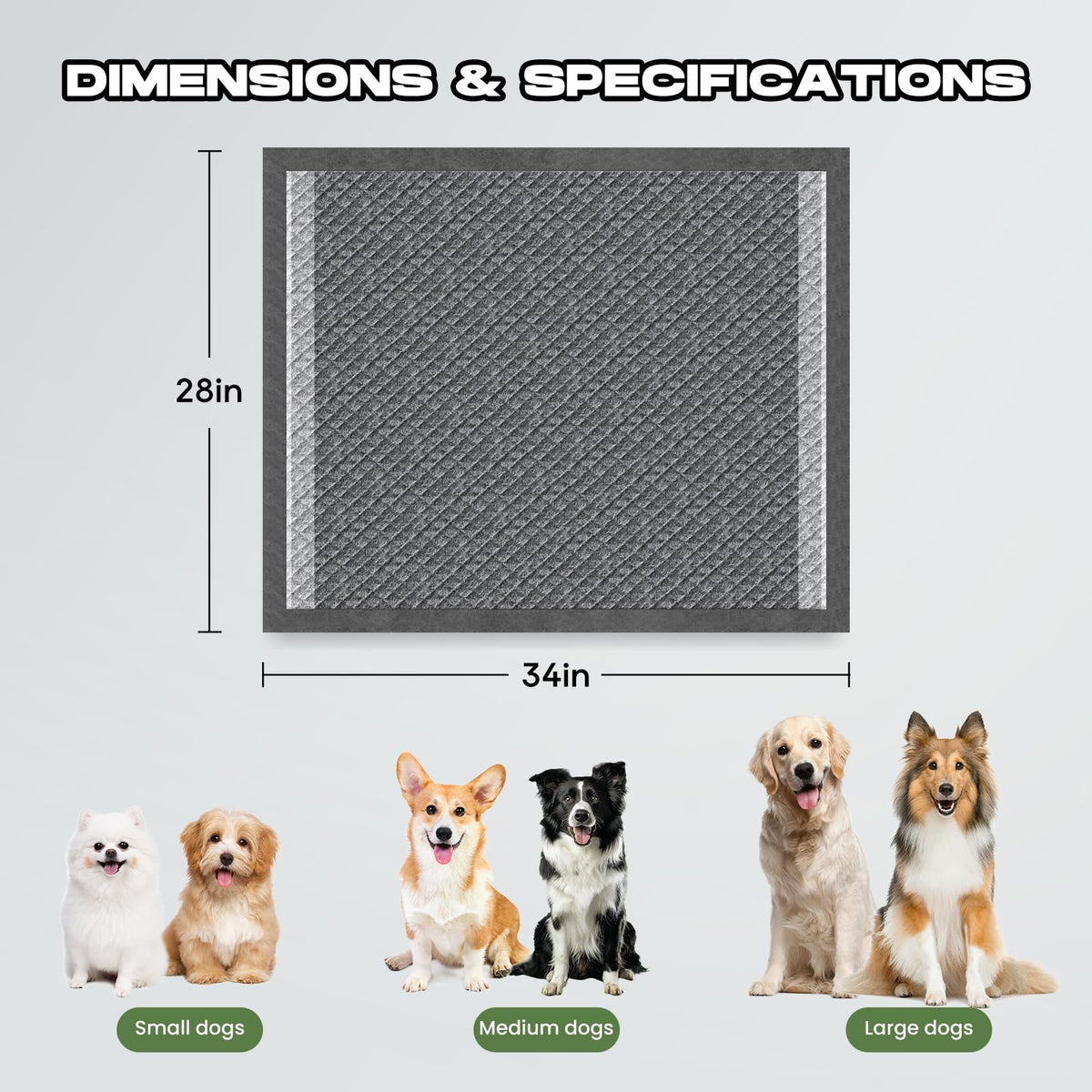 Dog Pee Pads for Dogs Extra Large 31"x47" Count with Tabs